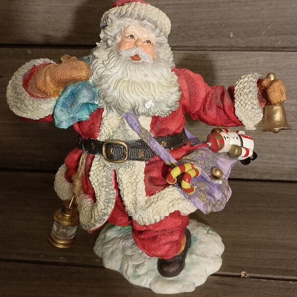 Department 56 In The Spirit Santa Claus Carrying Toy Bag Sculpture 8" Tall - Picture 2 of 13